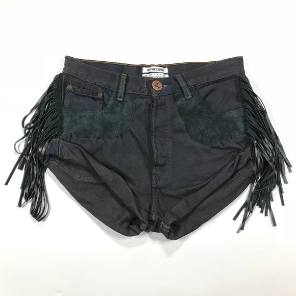 One Teaspoon Pants - One Teaspoon Vintage Western Bandit Mini Shorts